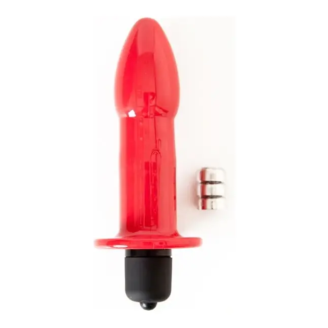 Красная водонепроницаемая вибровтулка - 8 см - Black Red