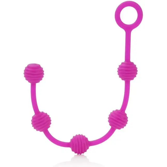 Две анальные цепочки различного рельефа Posh Silicone O Beads - Posh. Фотография 4.
