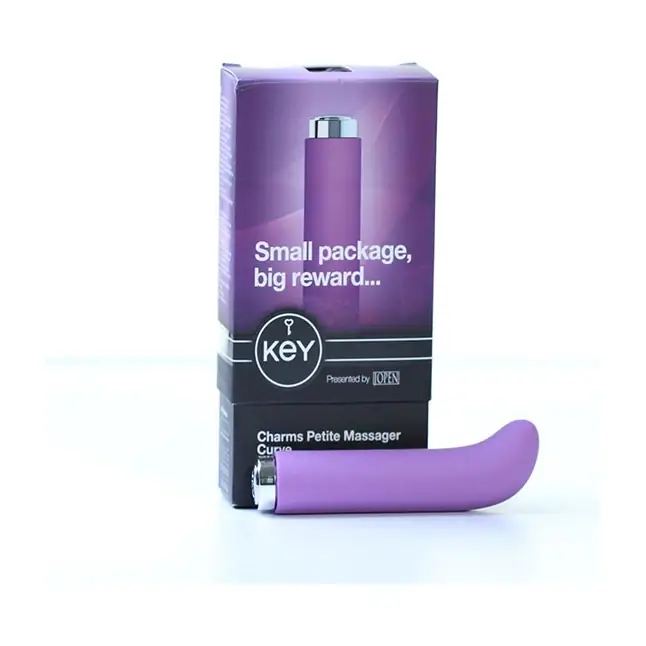 Сиреневый вибратор с изогнутой головкой Charms Curve Lavender - Key. Фотография 2.