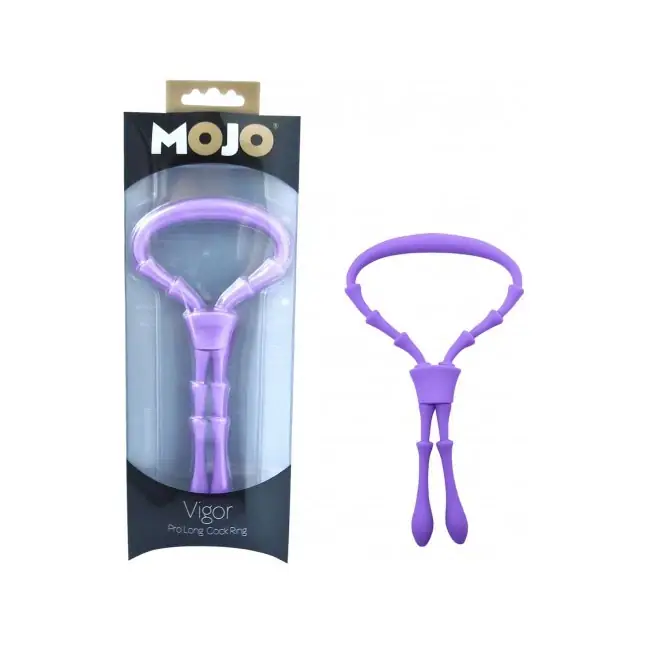 Сиреневое эрекционное кольцо-лассо Mojo Vigor - Mojo