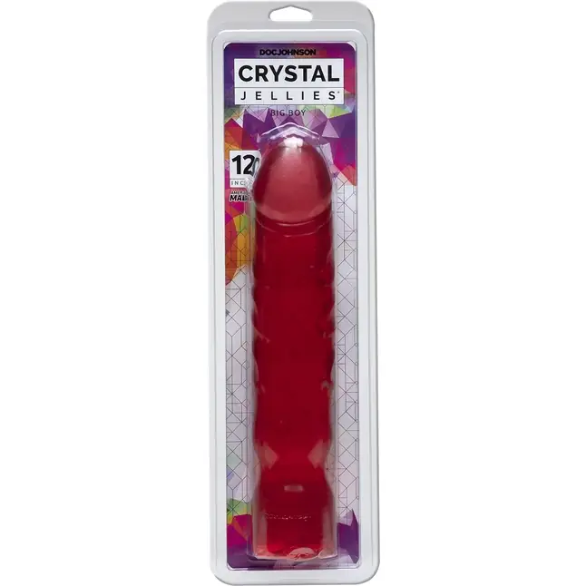 Большой розовый фаллоимитатор Crystal Jellies 12 Big Boy - 29,5 см - Crystal Jellies. Фотография 2.