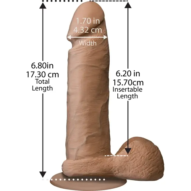 Фаллоимитатор-мулат The Realistic Cock ULTRASKYN 6” - 19,8 см - The Realistic Cock. Фотография 2.