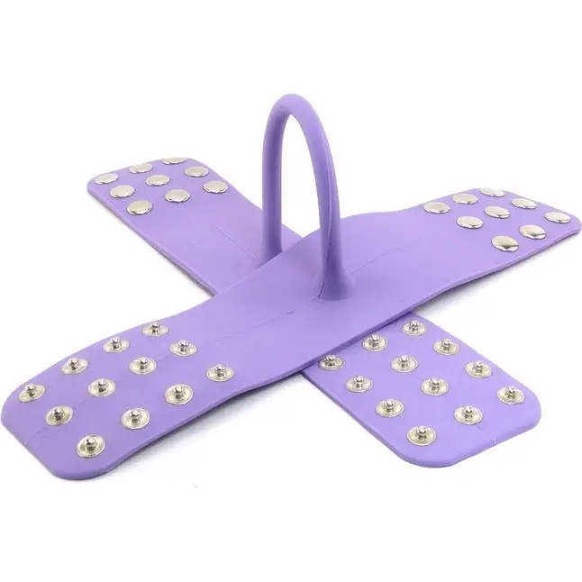 Сиреневые наручники из силикона SILICONE CUFFS - Fetish Fantasy Elite. Фотография 2.