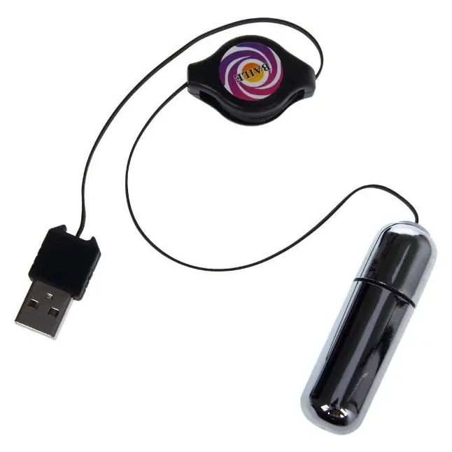 Серебристая вибропуля, работающая от USB-порта