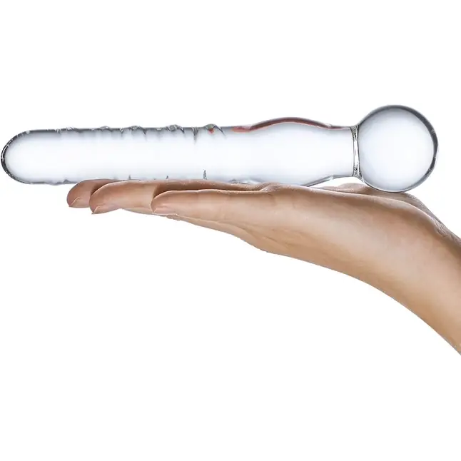 Стеклянный спиральный жезл Joystick - 20 см. Фотография 4.