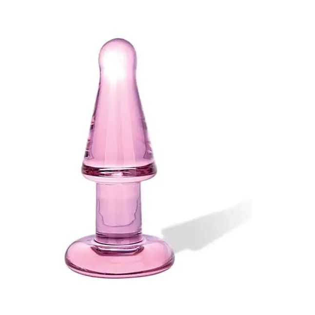 Розовая анальная пробочка с закругленной головкой Orbital