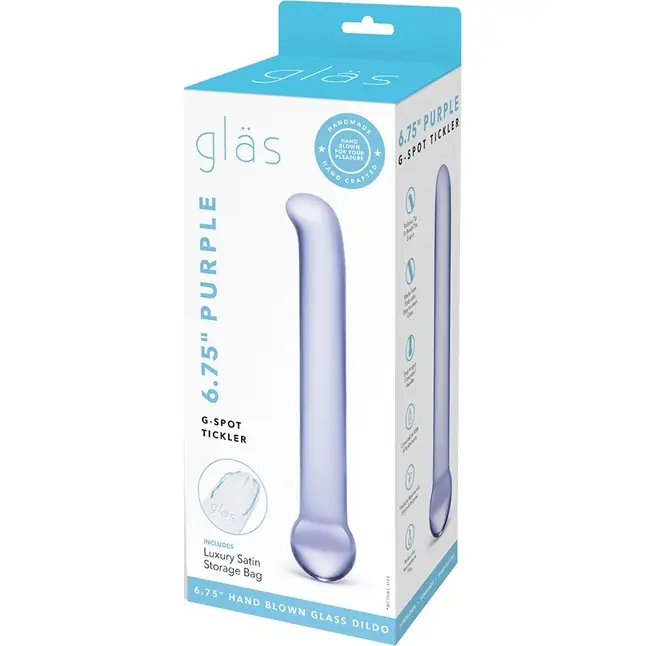 Гладкий стеклянный стимулятор G-Spot Tickler - 17 см. Фотография 6.