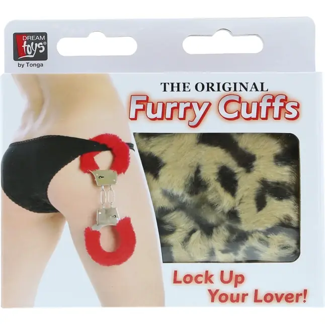 Леопардовые наручники METAL HANDCUFF WITH PLUSH LEOPARD. Фотография 2.