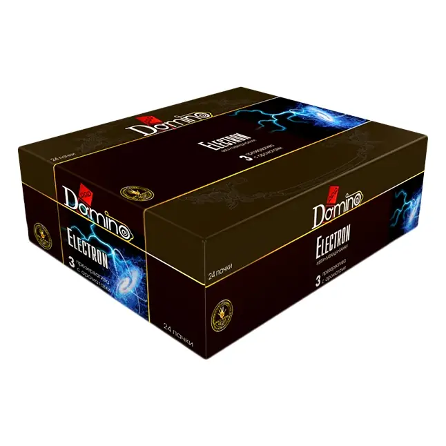 Ароматизированные презервативы Domino Electron - 3 шт - Domino Premium. Фотография 3.