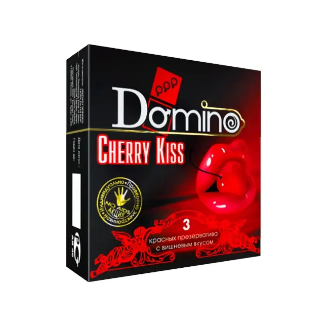 Презервативы Domino Cherry Kiss со вкусом вишни - 3 шт - Domino Premium
