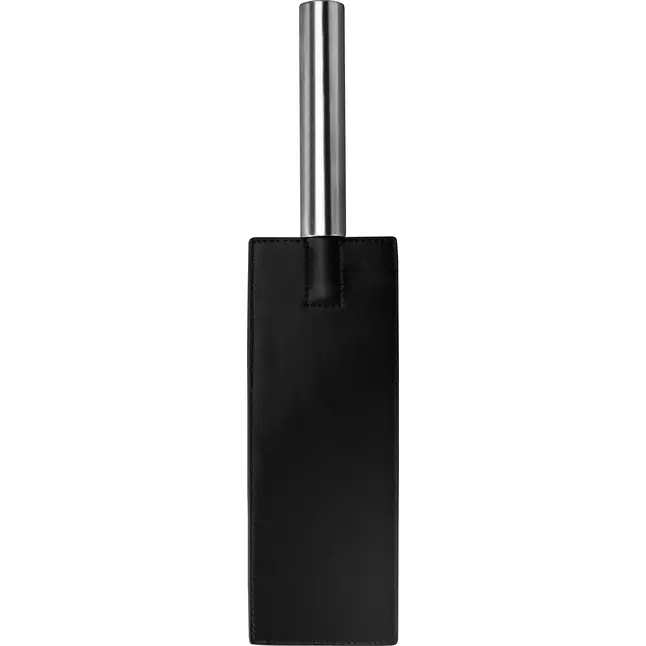 Чёрная прямоугольная шлёпалка Leather Paddle - 35 см - Ouch!