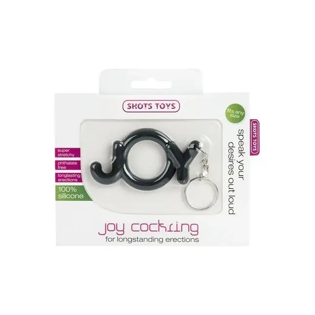 Черное эрекционное кольцо Joy Cocking - Shots Toys. Фотография 2.
