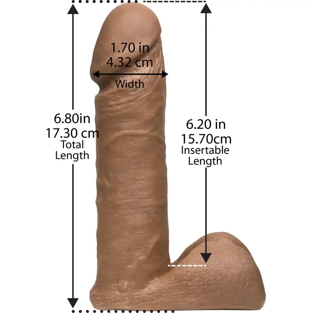 Насадка-мулат для трусиков Vac-U-Lock 6 ULTRASKYN Cock - 17,3 см - Vac-U-Lock. Фотография 2.