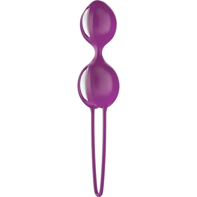 Фиолетовые вагинальные шарики Smartballs Duo. Фотография 2.