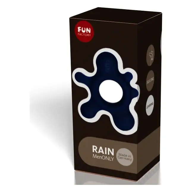Синее эрекционное кольцо Rain. Фотография 2.