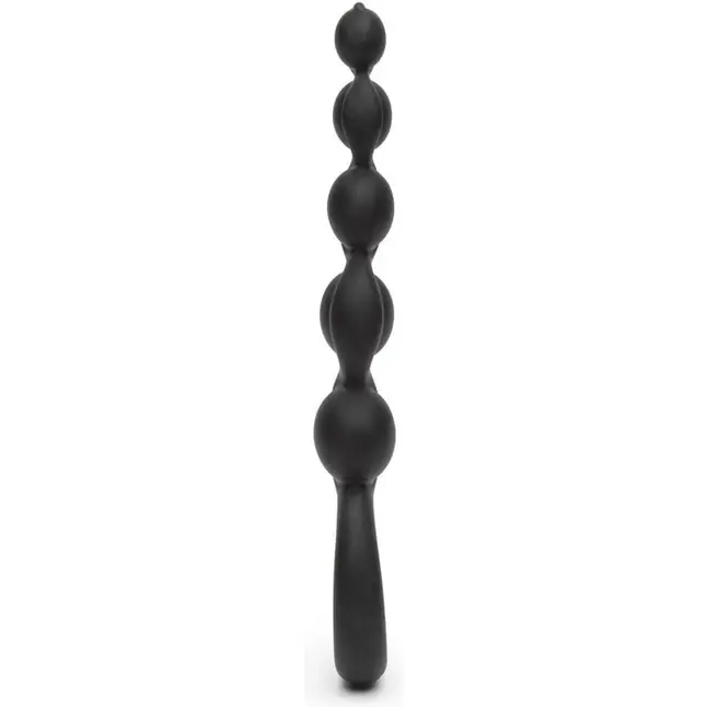 Черная анальная цепочка Bendybeads - 26,2 см. Фотография 3.
