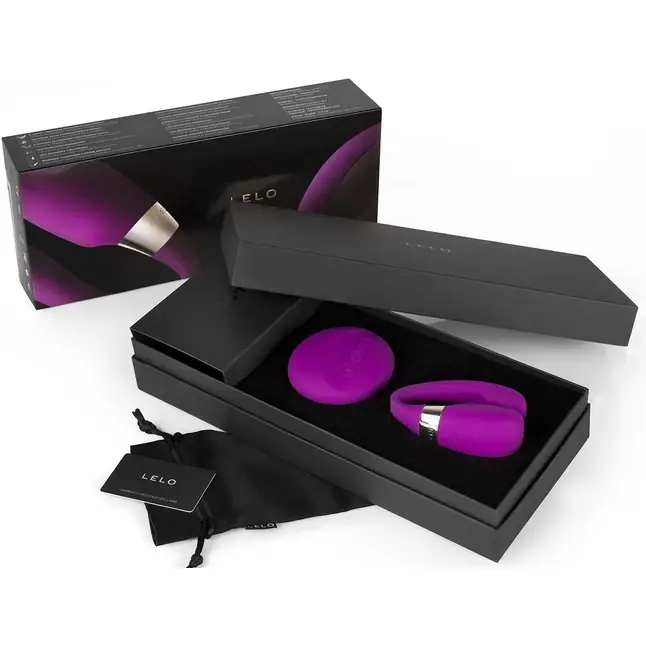 Лиловый вибромассажер для пар Tiani 3 Deep Rose с ДУ. Фотография 3.