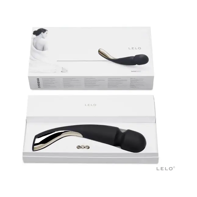 Большой профессиональный массажер Smart Wand Large черного цвета. Фотография 2.