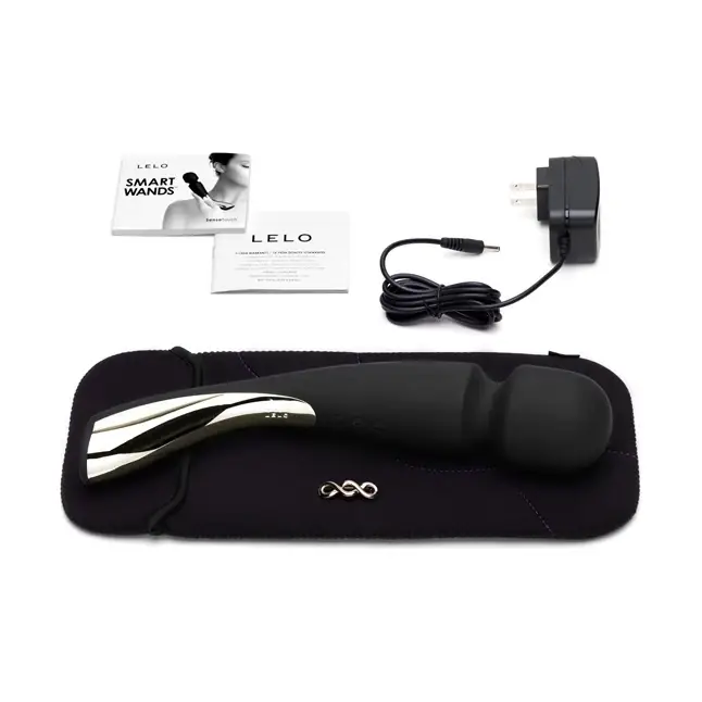 Большой профессиональный массажер Smart Wand Large черного цвета. Фотография 3.