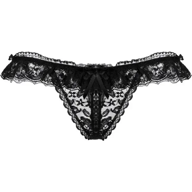 Трусики женские с кружевной юбочкой и доступом - Pants Thongs. Фотография 6.