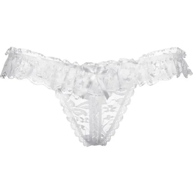Трусики женские с кружевной юбочкой и доступом - Pants Thongs. Фотография 8.