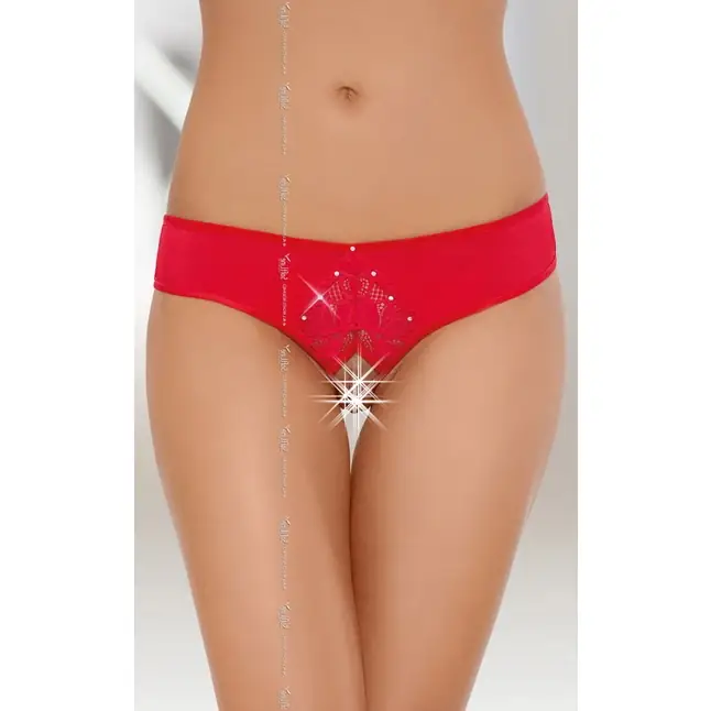 Трусики со стразами и прорезью - Pants Thongs. Фотография 3.