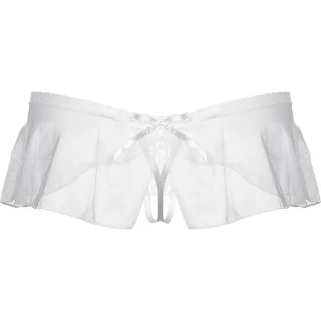 Трусики-вуаль с вышивкой - Pants Thongs. Фотография 6.