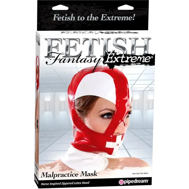 Красно-белый шлем на молнии - Fetish Fantasy Extreme. Фотография 3.