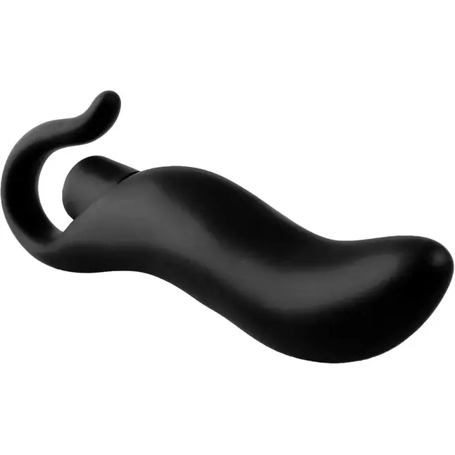 Анальный вибратор с ручкой-петлёй Pull Plug Vibe - 13,1 см - Anal Fantasy Collection. Фотография 2.