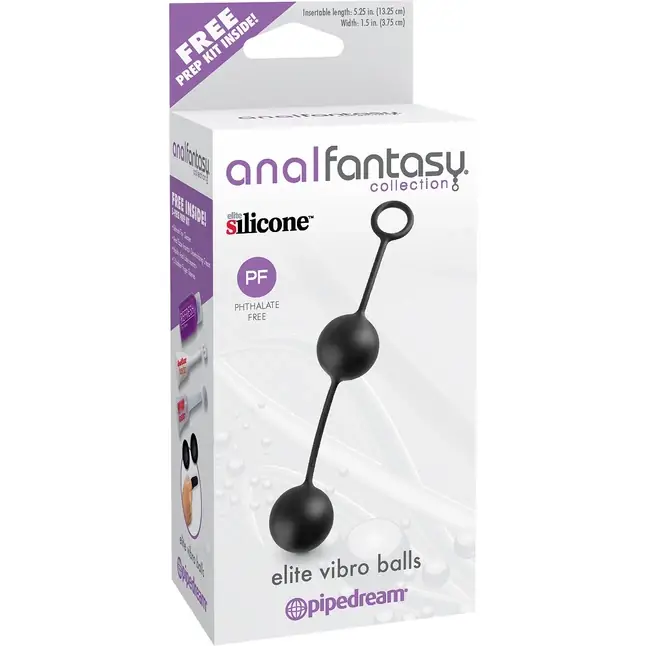 Анальные шарики из силикона Elite Vibro Balls - Anal Fantasy Collection. Фотография 3.
