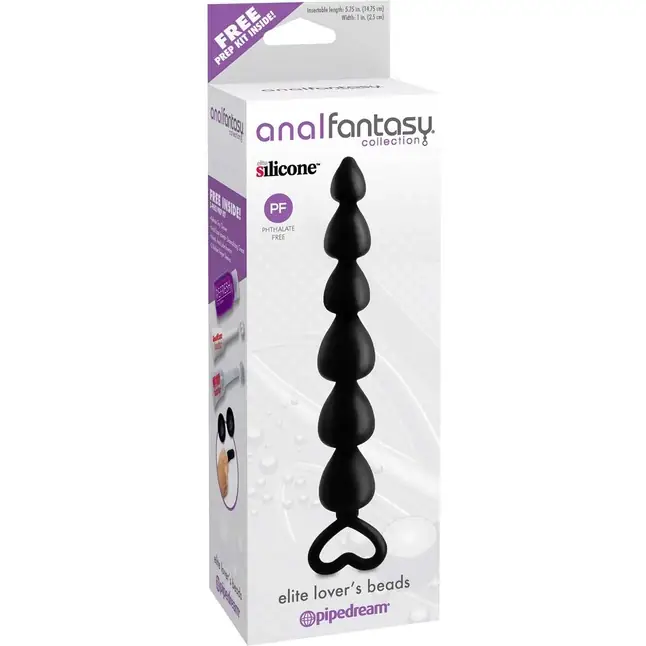 Анальная елочка из силикона Elite Lover s Beads - 17,3 см - Anal Fantasy Collection. Фотография 3.