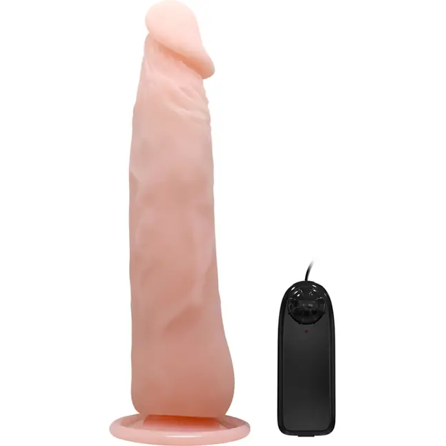 Реалистичный вибромассажер на присоске Vibrating Cock - 23 см. Фотография 2.