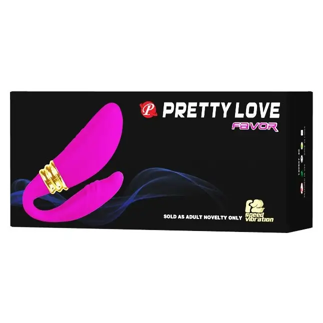 Лиловый вибратор для пар Favor - Pretty Love. Фотография 6.