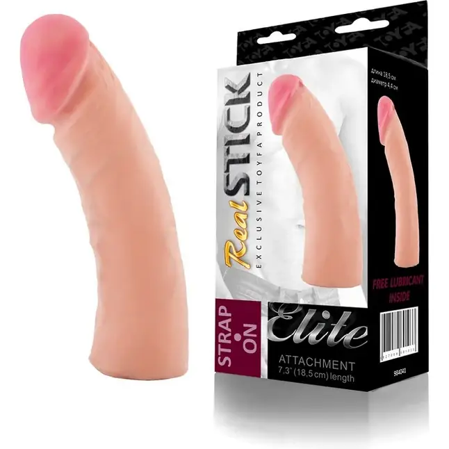 Фаллоимитатор-насадка, телесный - 18,5 см - RealStick Elite