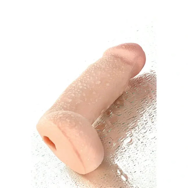 Телесный страпон с 7 режимами вибрации - 13 см - RealStick Elite. Фотография 7.