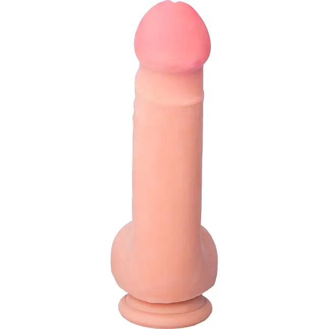 Телесный вибратор REALSTICK ELITE VIBRO с пультом ДУ - 19 см - RealStick Elite. Фотография 4.