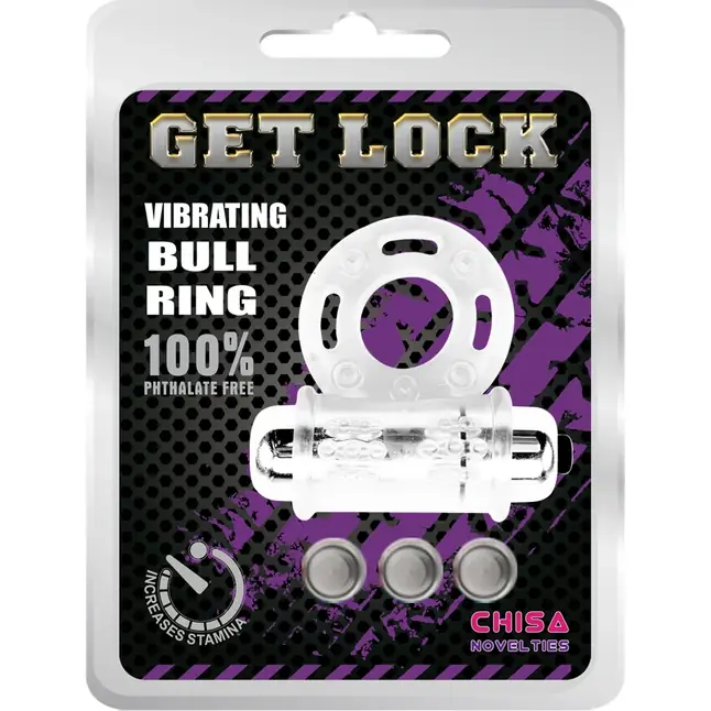 Прозрачное вибрирующее кольцо Stay Hard - Get Lock. Фотография 2.