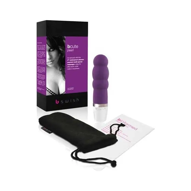 Рельефный массажер bCute Pearl Purple - 11 см. Фотография 4.