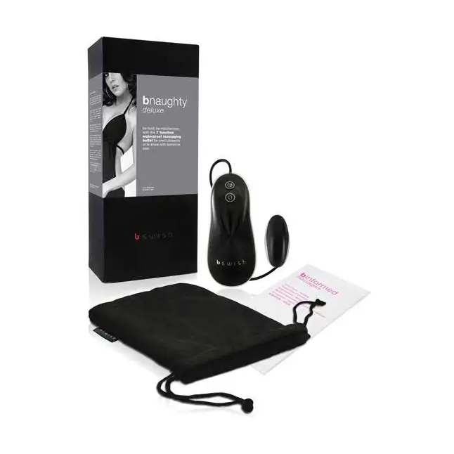 Изящное виброяйцо bNaughty Deluxe Black. Фотография 4.