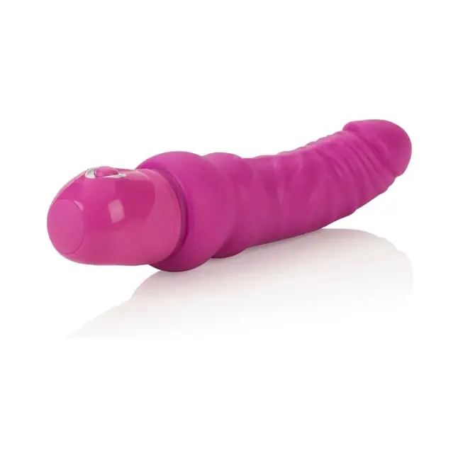 Розовый вибратор Power Stud Curvy Dongs - 17,3 см - Studs. Фотография 4.