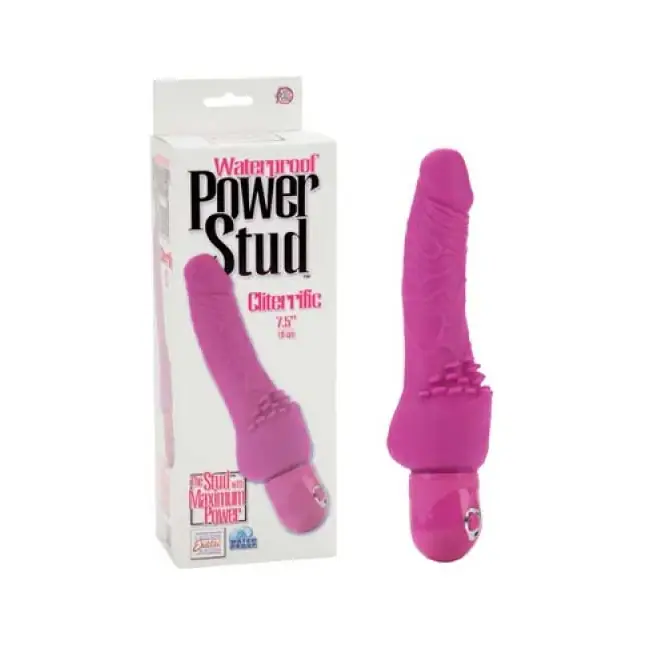 Вибромассажер Power Stud Cliterrific Dongs - 17,3 см - Studs