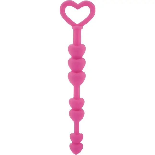Силиконовая анальная цепочка LIA LOVE BEADS - 17,8 см - Lia