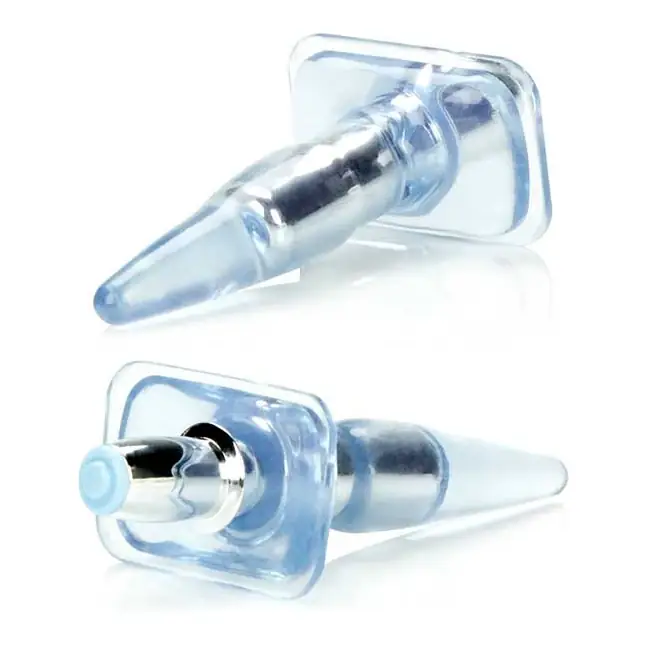 Голубая анальная пробка Vibrating High Intensity Probe - 9,5 см - Anal Toys. Фотография 2.