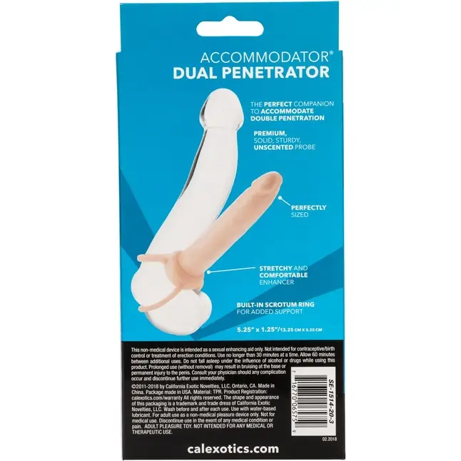 Телесная насадка на пенис Accommodator Dual Penetrators. Фотография 6.