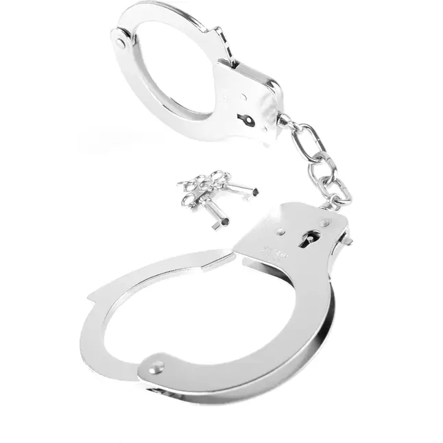 Металлические серебристые наручники Designer Metal Handcuffs - Fetish Fantasy Series