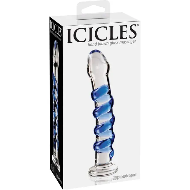 Стеклянный фаллоимитатор Icicles №5 - 17,8 см - Icicles. Фотография 4.