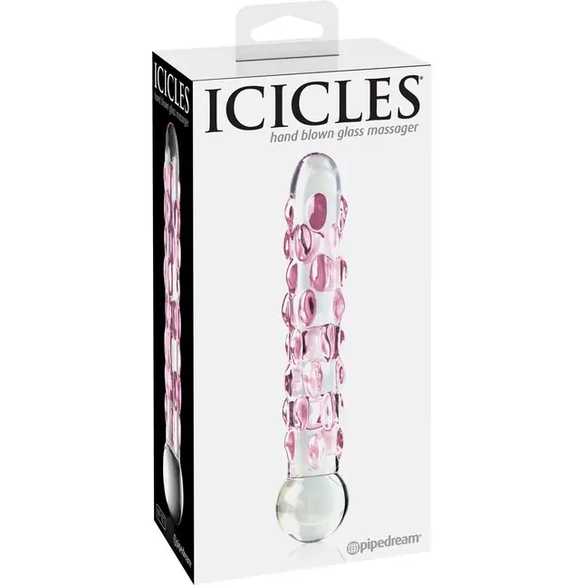 Стеклянный фаллоимитатор Icicles №7 - 17,8 см - Icicles. Фотография 2.