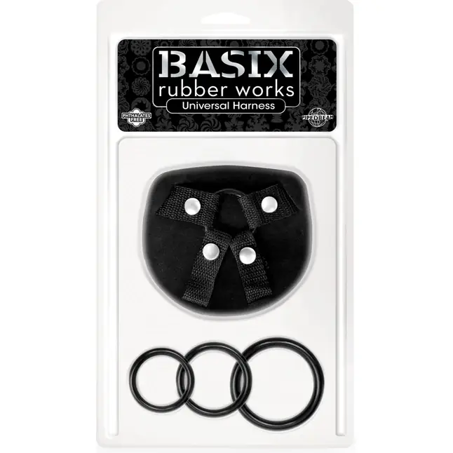 Универсальные трусы для крепления насадок кольцами Universal Harness - Basix Rubber Works. Фотография 3.