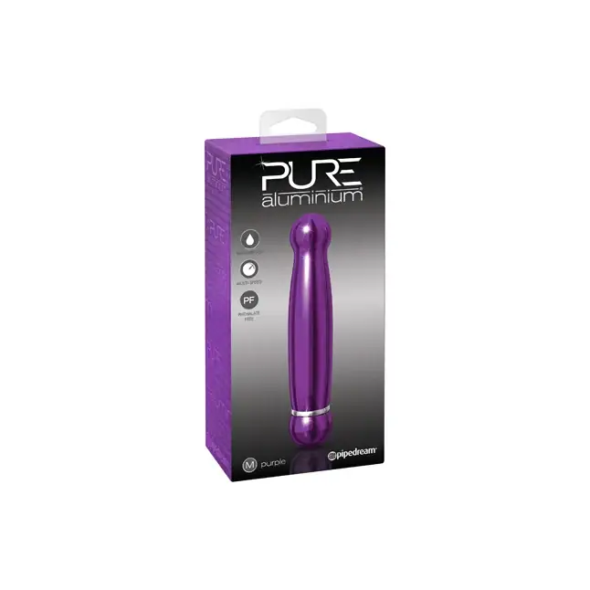 Алюминиевый вибратор PURPLE MEDIUM - 16 см - Pure Aluminium