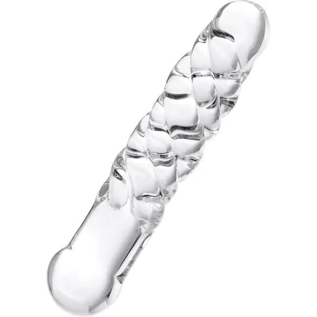 Фаллоимитатор-спираль из прозрачного стекла - 16 см - Sexus Glass